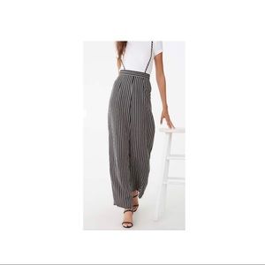 Stripped suspender pants